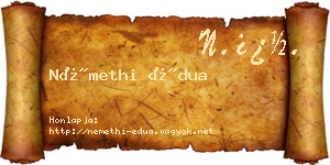 Némethi Édua névjegykártya